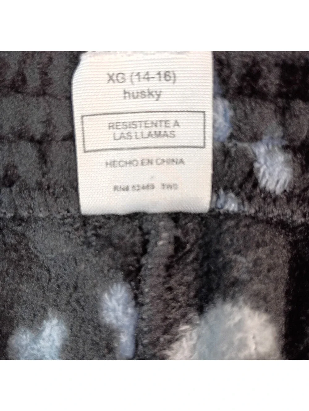 Wonder Nation Black Skull Print Fleece Pajama Pants XL (14-16) Kids Husky